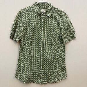 J. Crew Short Sleeved Button Down Size O Circa 2008